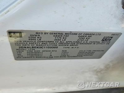 Zdjęcie 13 z 13 samochodu: 2012 CHEVROLET EQUINOX LS VIN:2GNALBEK9C1159388 - miniatura