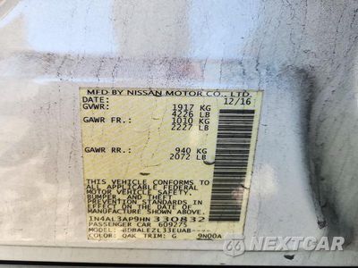 Zdjęcie 13 z 13 samochodu: 2017 NISSAN ALTIMA 2.5 S VIN:1N4AL3AP9HN330832 - miniatura