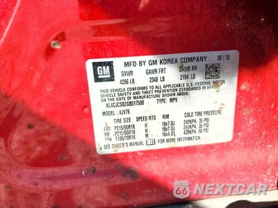 Zdjęcie 13 z 13 samochodu: 2016 BUICK ENCORE VIN:KL4CJCSB2GB517500 - miniatura