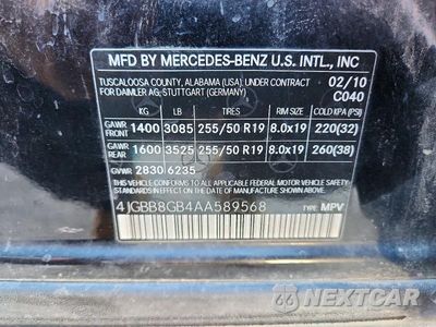 Zdjęcie 13 z 13 samochodu: 2010 MERCEDES-BENZ ML 350 4MATIC VIN:4JGBB8GB4AA589568 - miniatura