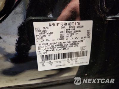 Zdjęcie 14 z 14 samochodu: 2020 FORD EXPLORER XLT VIN:1FMSK8DH5LGC55543 - miniatura