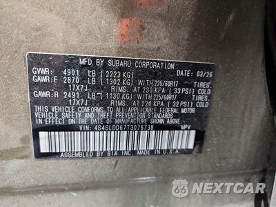 Zdjęcie 12 z 12 samochodu: 2026 SUBARU FORESTER PREMIUM VIN:4S4SLDD67T3076738 - miniatura