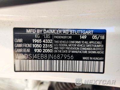 Zdjęcie 12 z 12 samochodu: 2018 MERCEDES-BENZ CLA 250 VIN:WDDSJ4EB8JN687956 - miniatura