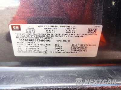 Zdjęcie 12 z 12 samochodu: 2014 CHEVROLET SILVERADO C1500 LT VIN:1GCRCREC5EZ409992 - miniatura