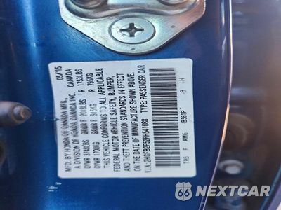 Zdjęcie 12 z 12 samochodu: 2015 HONDA CIVIC LX VIN:2HGFB2F52FH541088 - miniatura