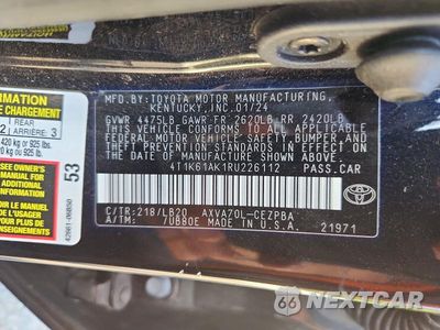 Zdjęcie 13 z 13 samochodu: 2024 TOYOTA CAMRY XSE VIN:4T1K61AK1RU226112 - miniatura