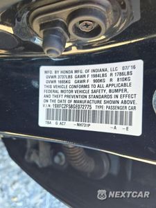 Zdjęcie 12 z 12 samochodu: 2016 HONDA CIVIC LX VIN:19XFC2F58GE072775 - miniatura