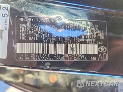Zdjęcie 12 z 12 samochodu: 2007 TOYOTA COROLLA CE VIN:2T1BR32E37C846552 - miniatura