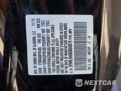 Zdjęcie 13 z 13 samochodu: 2016 HONDA ODYSSEY EXL VIN:5FNRL5H68GB040679 - miniatura