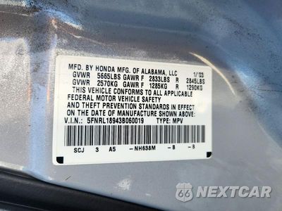 Zdjęcie 14 z 14 samochodu: 2003 HONDA ODYSSEY EXL VIN:5FNRL18943B060019 - miniatura