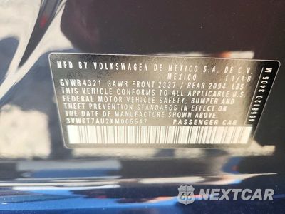 Zdjęcie 12 z 12 samochodu: 2019 VOLKSWAGEN GTI S VIN:3VW6T7AU2KM005547 - miniatura