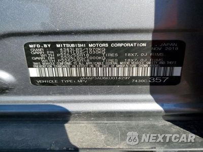 Zdjęcie 12 z 12 samochodu: 2019 MITSUBISHI OUTLANDER SPORT ES VIN:JA4AP3AU6KU014297 - miniatura