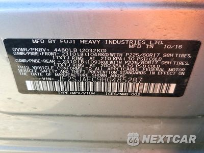 Zdjęcie 13 z 13 samochodu: 2017 SUBARU FORESTER 2.5I PREMIUM VIN:JF2SJAEC9HG485287 - miniatura