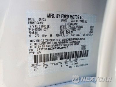 Zdjęcie 13 z 13 samochodu: 2023 FORD MUSTANG MACH-E GT VIN:3FMTK4SX6PMA89780 - miniatura