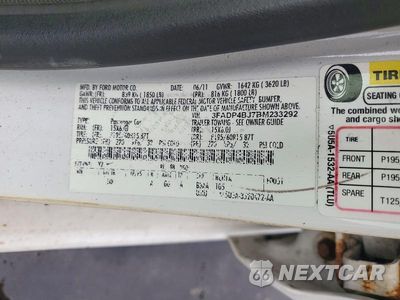 Zdjęcie 12 z 12 samochodu: 2011 FORD FIESTA SE VIN:3FADP4BJ7BM233292 - miniatura