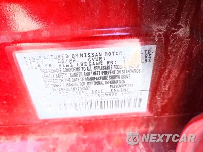 Zdjęcie 13 z 13 samochodu: 2022 NISSAN SENTRA SR VIN:3N1AB8DV1NY293507 - miniatura