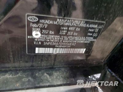 Zdjęcie 12 z 12 samochodu: 2017 HYUNDAI SONATA SPORT VIN:5NPE34AF0HH568142 - miniatura