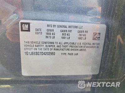 Zdjęcie 12 z 12 samochodu: 2013 CHEVROLET SONIC LTZ VIN:1G1JE6SG7D4202960 - miniatura