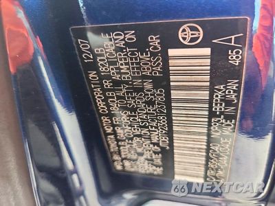 Zdjęcie 12 z 12 samochodu: 2008 TOYOTA YARIS BASE VIN:JTDBT923681237805 - miniatura