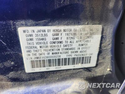 Zdjęcie 12 z 12 samochodu: 2012 HONDA FIT VIN:JHMGE8G38CC035238 - miniatura
