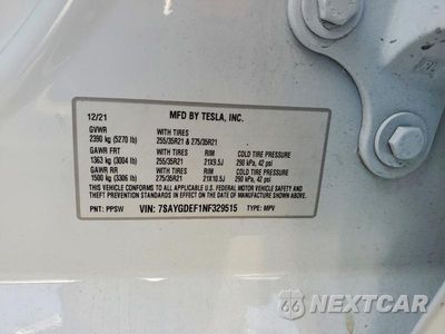 Zdjęcie 13 z 13 samochodu: 2022 TESLA MODEL Y VIN:7SAYGDEF1NF329515 - miniatura