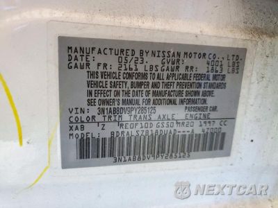 Zdjęcie 12 z 12 samochodu: 2023 NISSAN SENTRA SR VIN:3N1AB8DV9PY285125 - miniatura