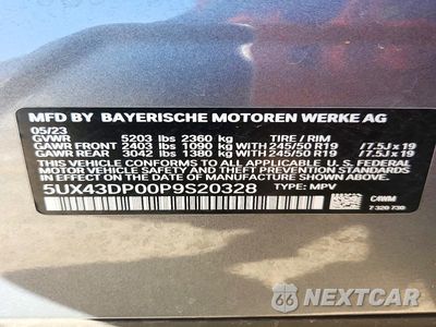 Zdjęcie 12 z 12 samochodu: 2023 BMW X3 SDRIVE30I VIN:5UX43DP00P9S20328 - miniatura