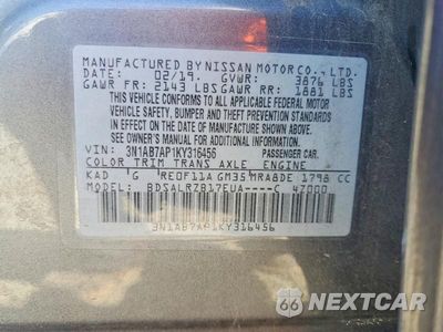 Zdjęcie 13 z 13 samochodu: 2019 NISSAN SENTRA SR VIN:3N1AB7AP1KY316456 - miniatura