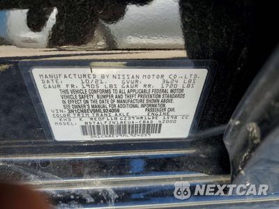 Zdjęcie 12 z 12 samochodu: 2021 NISSAN VERSA SV VIN:3N1CN8EV9ML924059 - miniatura