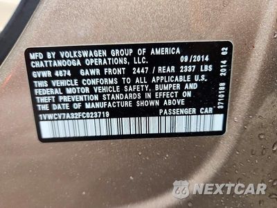 Zdjęcie 12 z 12 samochodu: 2015 VOLKSWAGEN PASSAT SEL VIN:1VWCV7A32FC023719 - miniatura