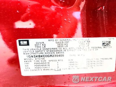 Zdjęcie 13 z 13 samochodu: 2016 CHEVROLET TAHOE K1500 LT VIN:1GNSKBKC6GR239409 - miniatura