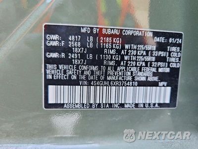 Zdjęcie 13 z 13 samochodu: 2024 SUBARU CROSSTREK LIMITED VIN:4S4GUHL6XR3754810 - miniatura