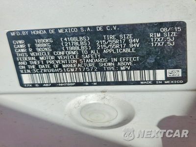 Zdjęcie 12 z 12 samochodu: 2016 HONDA HR-V EX VIN:3CZRU6H51GM717572 - miniatura