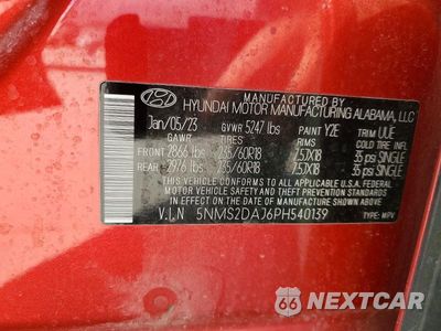 Zdjęcie 13 z 13 samochodu: 2023 HYUNDAI SANTA FE SEL VIN:5NMS2DAJ6PH540139 - miniatura