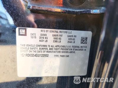 Zdjęcie 12 z 12 samochodu: 2016 CHEVROLET VOLT LTZ VIN:1G1RD6S54GU122802 - miniatura