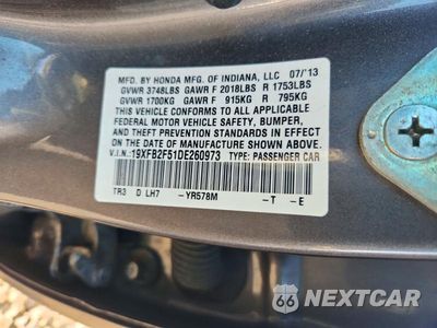Zdjęcie 12 z 12 samochodu: 2013 HONDA CIVIC LX VIN:19XFB2F51DE260973 - miniatura