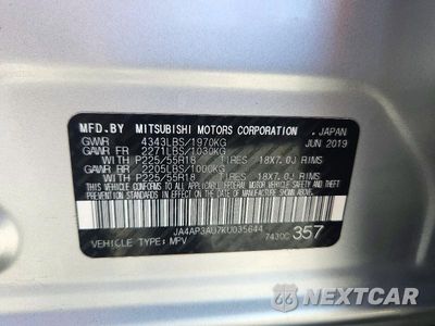 Zdjęcie 13 z 13 samochodu: 2019 MITSUBISHI OUTLANDER SPORT ES VIN:JA4AP3AU7KU035644 - miniatura