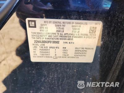 Zdjęcie 13 z 13 samochodu: 2015 CHEVROLET EQUINOX LT VIN:2GNALBEK3F6138902 - miniatura