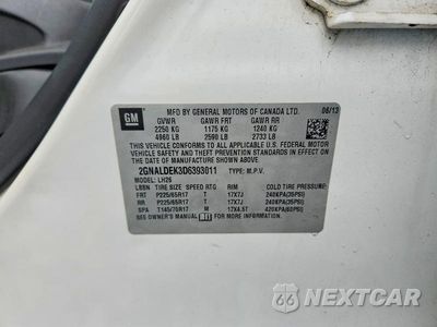 Zdjęcie 13 z 13 samochodu: 2013 CHEVROLET EQUINOX LT VIN:2GNALDEK3D6393011 - miniatura