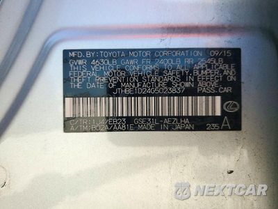Zdjęcie 12 z 12 samochodu: 2016 LEXUS IS 350 VIN:JTHBE1D24G5023837 - miniatura
