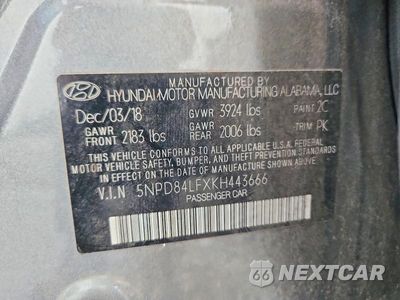 Zdjęcie 12 z 12 samochodu: 2019 HYUNDAI ELANTRA SEL VIN:5NPD84LFXKH443666 - miniatura