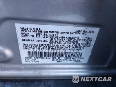 Zdjęcie 13 z 13 samochodu: 2013 MITSUBISHI OUTLANDER SPORT ES VIN:4A4AP3AU8DE012952 - miniatura