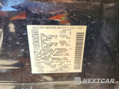 Zdjęcie 12 z 12 samochodu: 2008 NISSAN TITAN XE VIN:1N6AA07G58N303744 - miniatura
