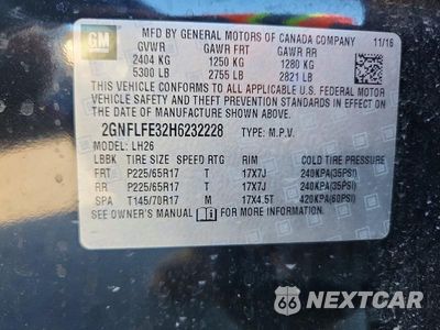 Zdjęcie 13 z 13 samochodu: 2017 CHEVROLET EQUINOX LT VIN:2GNFLFE32H6232228 - miniatura