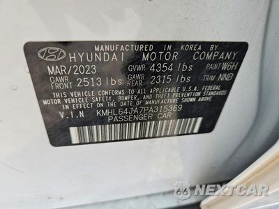 Zdjęcie 12 z 12 samochodu: 2023 HYUNDAI SONATA SEL VIN:KMHL64JA7PA315369 - miniatura