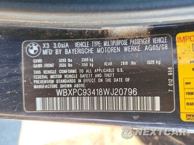 Zdjęcie 13 z 13 samochodu: 2008 BMW X3 3.0SI VIN:WBXPC93418WJ20796 - miniatura