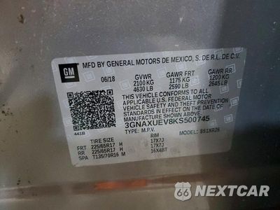 Zdjęcie 14 z 14 samochodu: 2019 CHEVROLET EQUINOX LT VIN:3GNAXUEV8KS500745 - miniatura