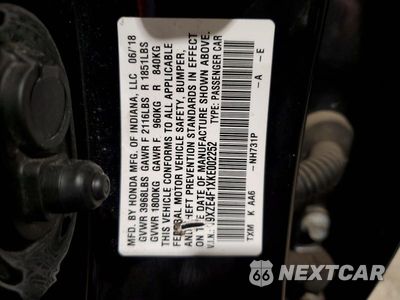 Zdjęcie 13 z 13 samochodu: 2019 HONDA INSIGHT LX VIN:19XZE4F1XKE002252 - miniatura