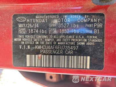 Zdjęcie 12 z 12 samochodu: 2014 HYUNDAI ACCENT GLS VIN:KMHCU4AE6EU735497 - miniatura