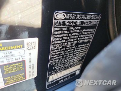 Zdjęcie 13 z 13 samochodu: 2020 LAND ROVER RANGE ROVER HSE VIN:SALGS2RK5LA582659 - miniatura